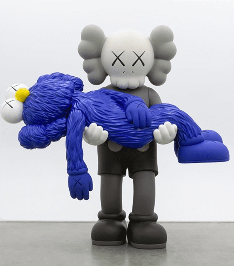 Kaws 的雕塑。 ?Kaws 通過 Instagram